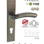 دستگیره درب چوبی مدل 1529 ترووان سرویس چپ رنگ زیتونی