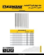 مته 4 شیار چهر الماسه 4 فوت 46*30 KENZAX کنزاکس KPB-3046